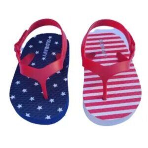 Old Navy Red, White & Blue Flip Flop Sandals NWOT